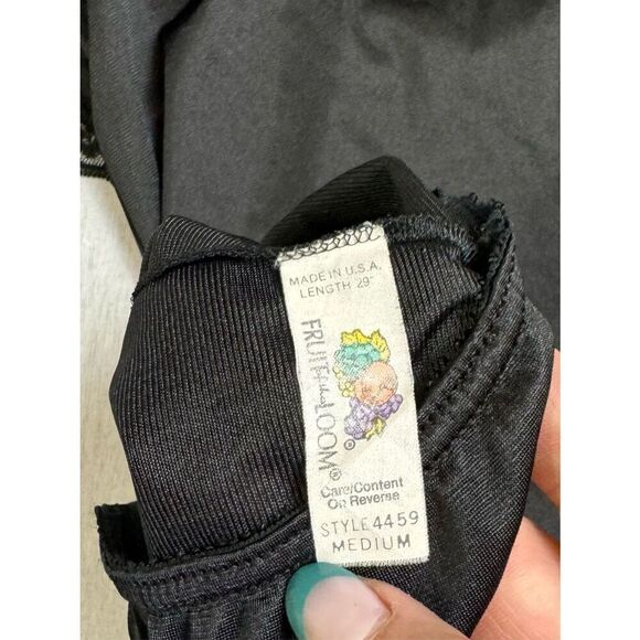 Vintage Fruit Of The Loom Black Lace Slip Skirt. Whimsagoth Midi skirt Sz M - Picture 5 of 5